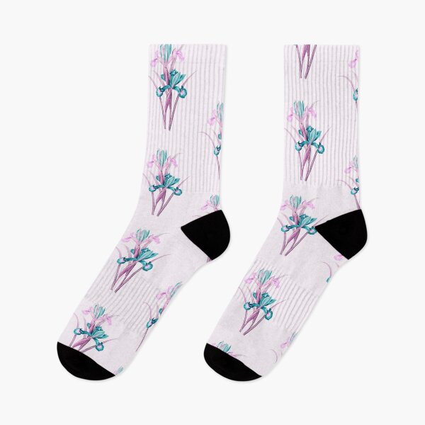 Item preview, Spanish Iris Flower, Alternative Illustration - Blue and Pink Rose designed and sold by DaphneKstudio .