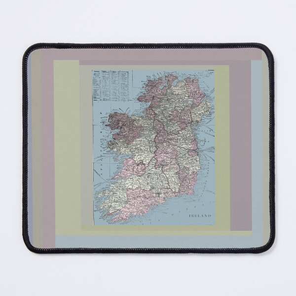 Item preview, Ireland, antique map colorized and matted designed and sold by djrunnels.