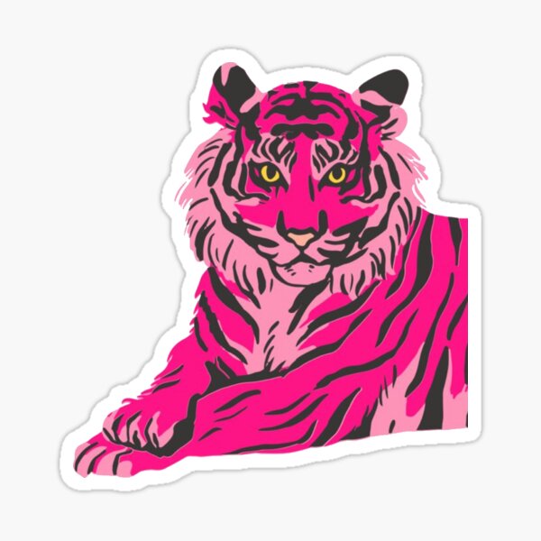 Born to Be Sassy Preppy Pink Tiger Graphic Shirt