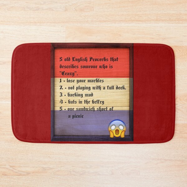 Item preview, 5 English proverbs describing someone who is "crazy" designed and sold by mturns57.