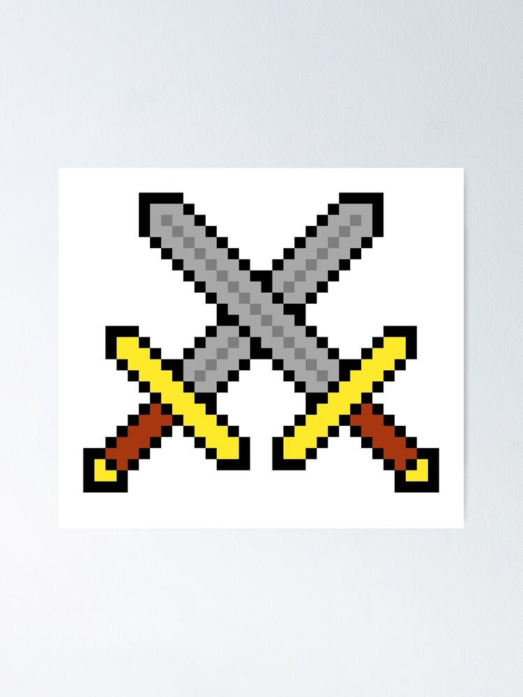 Crossed minecraft swords