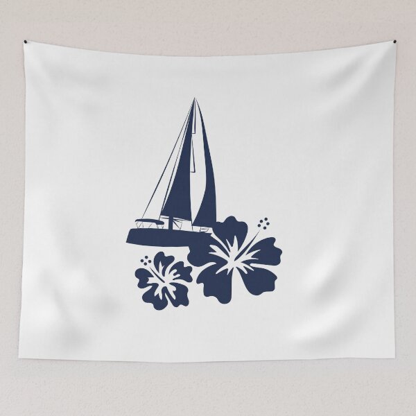 Item preview, Pacific Ocean Sailing blue designed and sold by leewarddesign.