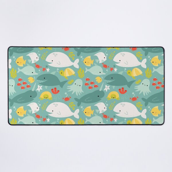 Item preview, Under the Sea Shark Whale Dolphin on Blue designed and sold by Heather Rosas.