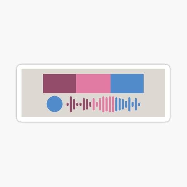 Taylor Swift Lover sticker w/ spotify code & color palette Poster