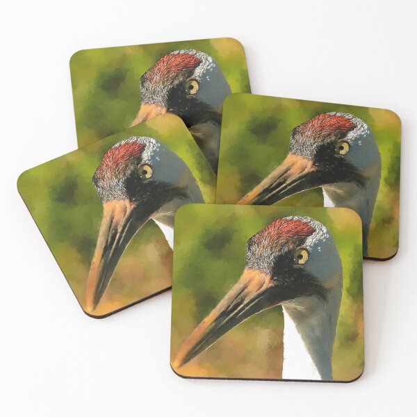 Item preview, Cute Whooping Crane Bird oil paint, Adorable Whooping Crane, Whooping Crane Grus Americana, Whooping Crane Wildlife Bird designed and sold by Trendymotion.