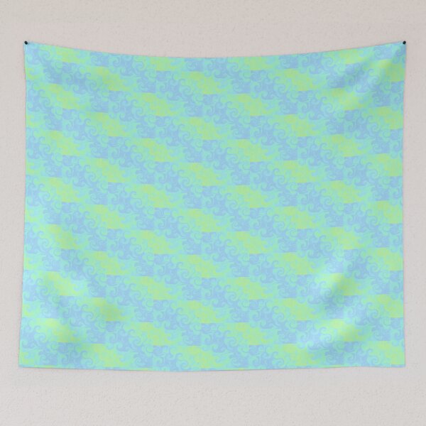 Item preview, Pastel Green and Blue Swirl Pattern designed and sold by AshleeBathroom.