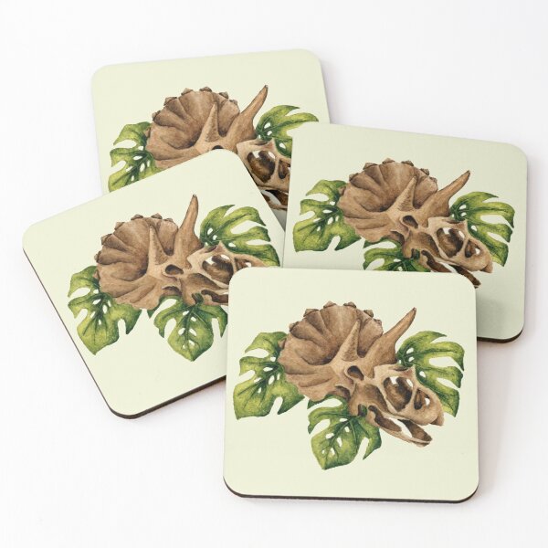Item preview, Triceratops Skull, Monstera Plant, Dinosaur Skeleton, Dino Artwork, Botanical Anatomy designed and sold by Kaleigh Day.