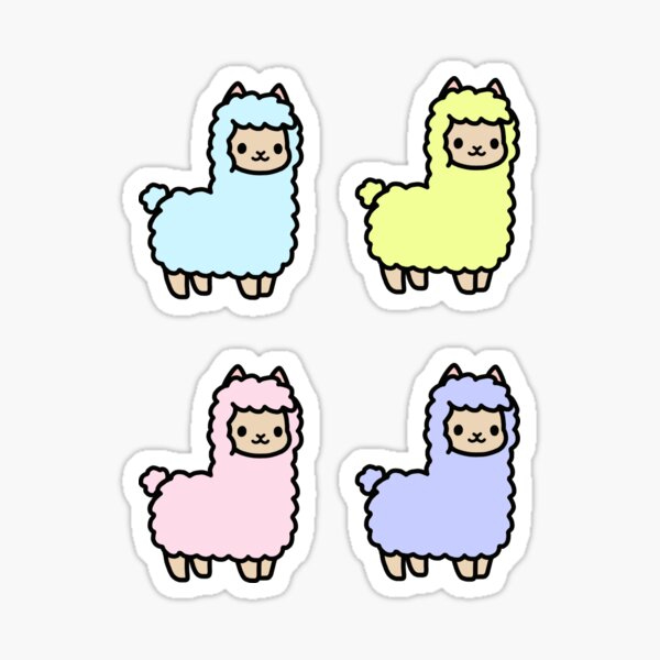 Colorful Alpacas Sticker Pack Sticker