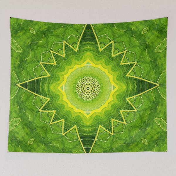 Item preview, ABSTRACT PAINTED GEOMETRIC ART BREADFRUIT PATTERN WITH LEAVES. designed and sold by Ralek.