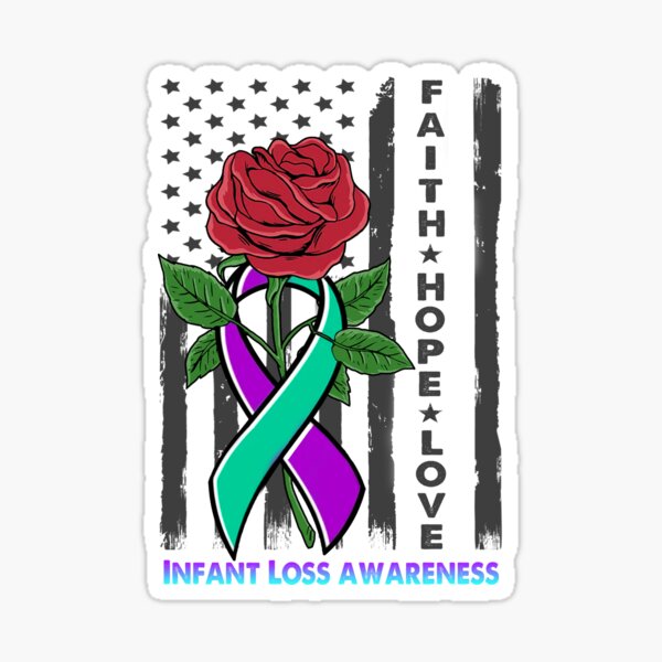 Item preview, Faith Hope Love Infant Loss Awareness American Flag designed and sold by Kohend.