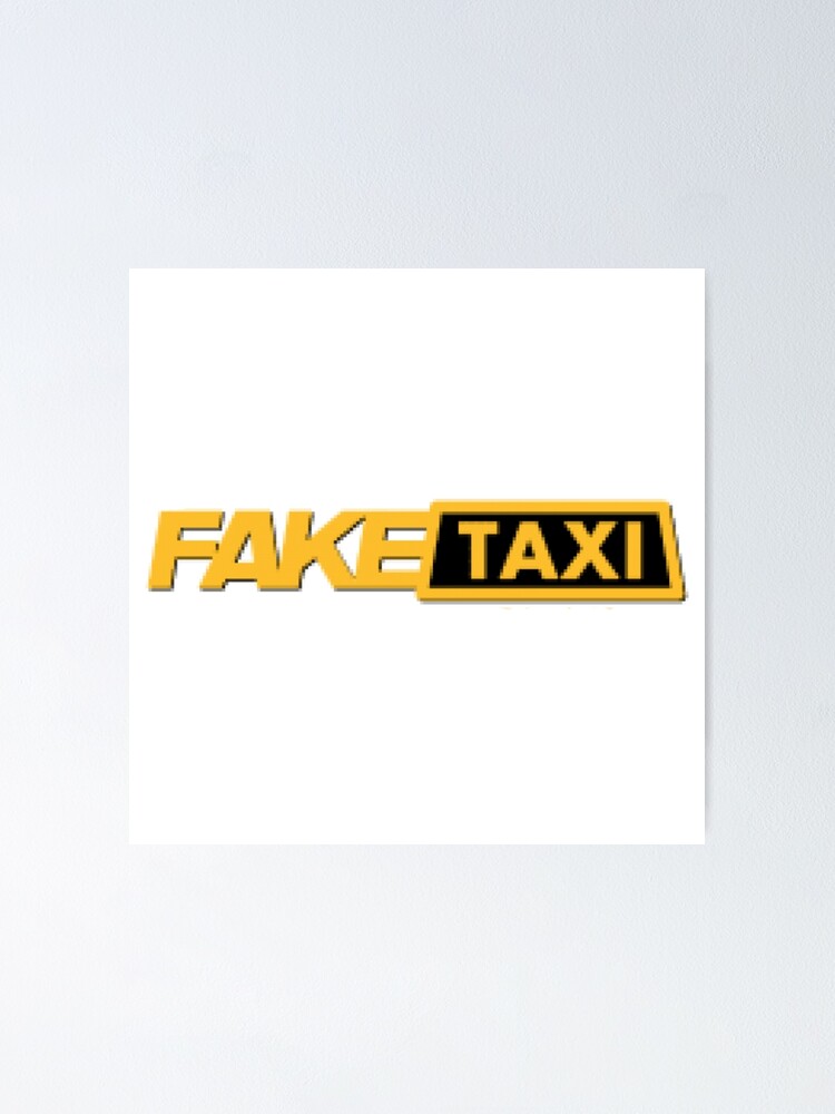 "fake taxi sticker for car meaning" Poster for Sale by Khaireddinoffi