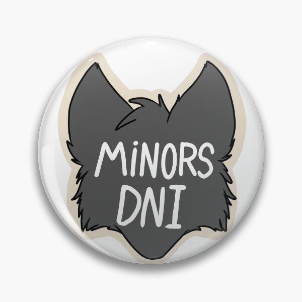 Item preview, "Minors DNI" Furry Fursuit Sticker designed and sold by PeachsnootSuits.