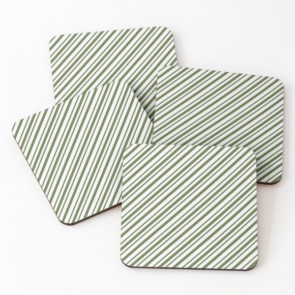 Item preview, Diagonal Green Lines Pattern, Green Diagonal Stripes designed and sold by antevasinart.