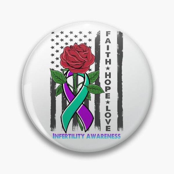 Item preview, Faith Hope Love Infertility Awareness American Flag designed and sold by Kohend.