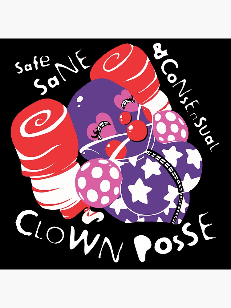 Thumbnail 3 of 3, Sticker, Safe Sane Consensual Clown Posse Classic designed and sold by Metricula.