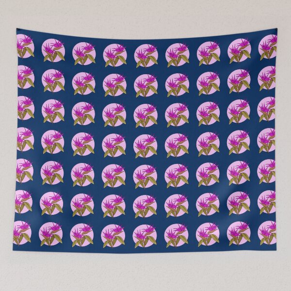 Item preview, Pink Exotic Plants And Flowers Polka Dot Print designed and sold by Narkusdesign.