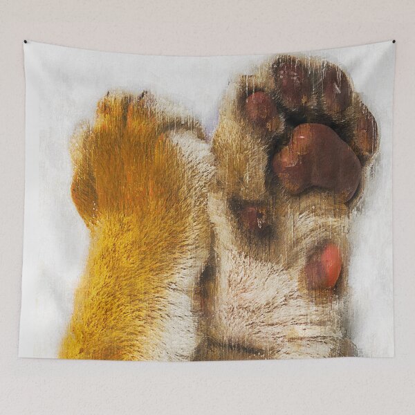 Item preview, Little Tiger Cub Paw Oil Paint Portrait, Cute Little Tiger Cub Paw Oil Paint Art, Adorable Little Tiger Cub Paw Oil Paint, Little Tiger Cub Paw Oil Paint designed and sold by Trendymotion.