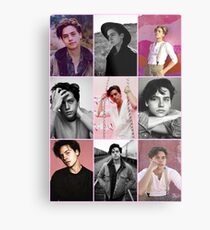 cole sprouse pink aesthetic collage Metal Print