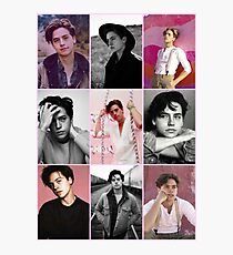 cole sprouse pink aesthetic collage Photographic Print