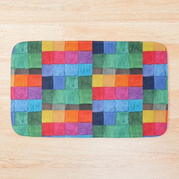 Item preview, Colour. Bright watercolour patchwork of rainbow colour blocks designed and sold by nocturniart.