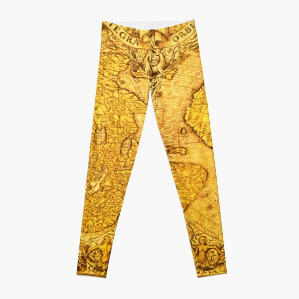 Old World Map Leggings for Sale