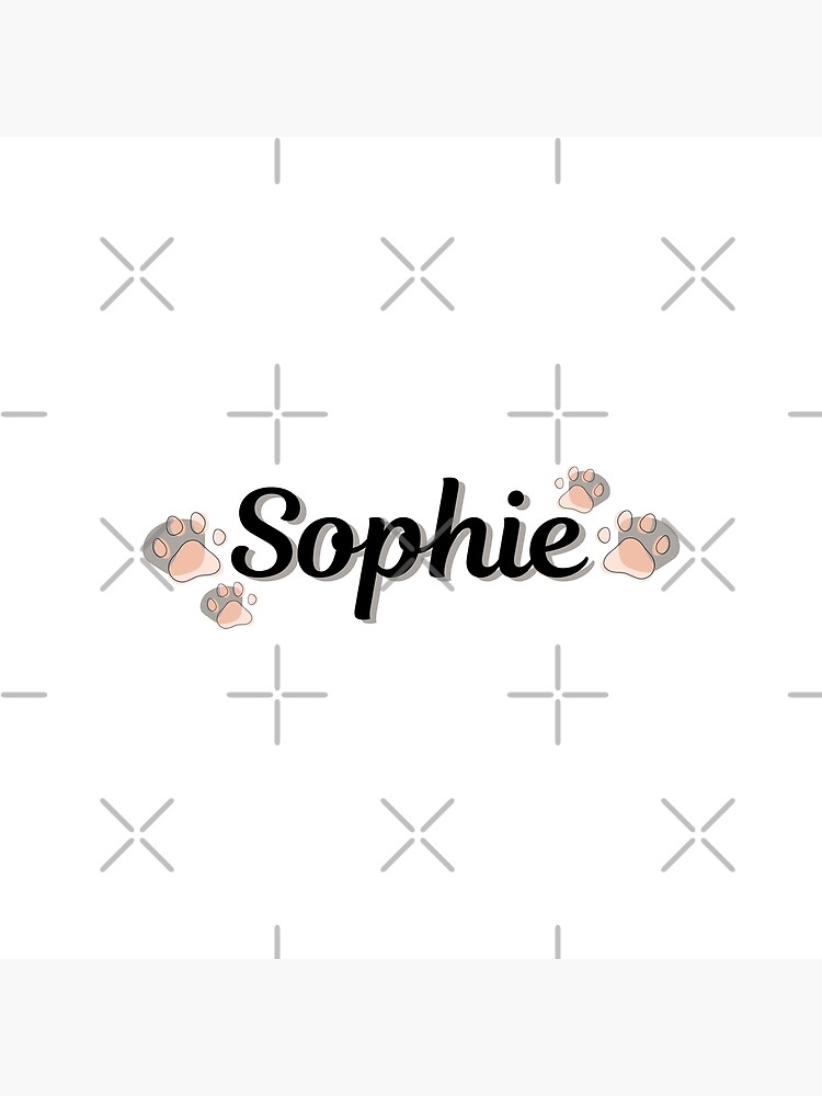 sophie-popular-cat-or-dog-name-with-paws-poster-for-sale-by