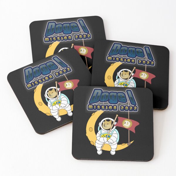 Item preview, Dogecoin Sits on the Moon Dogecoin Flag Landing on Moon Doge 1 Mission designed and sold by NFTDesignsBLV.