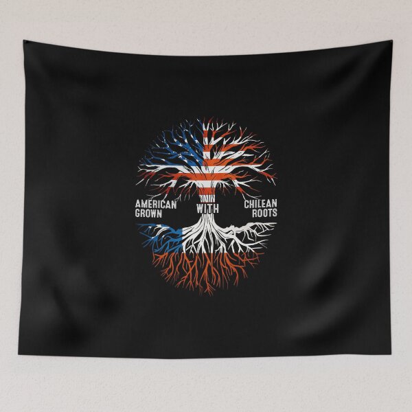 Item preview, American Grown With Chilean Roots Tree Chile Flag designed and sold by MoHaCo.