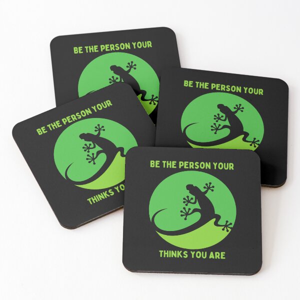 Item preview, Be The Person Your Lizard Thinks You Are Cute Funny Positive Quote designed and sold by two7designs.