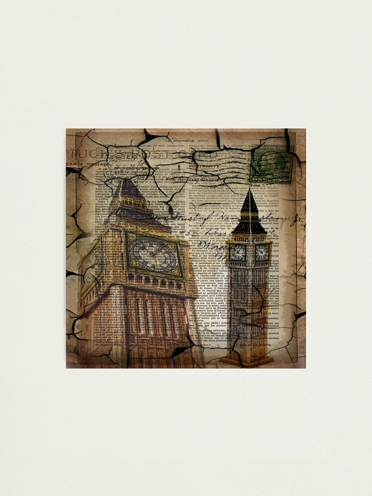 Impression Photo Retro Wanderlust Journal Imprimer Vintage Londres Big Ben Par Lfang77 Redbubble