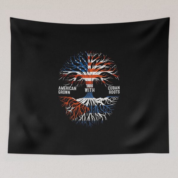 Item preview, American Grown With Cuban Roots Tree Cuba Flag designed and sold by MoHaCo.