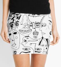 unusual faces Mini Skirt