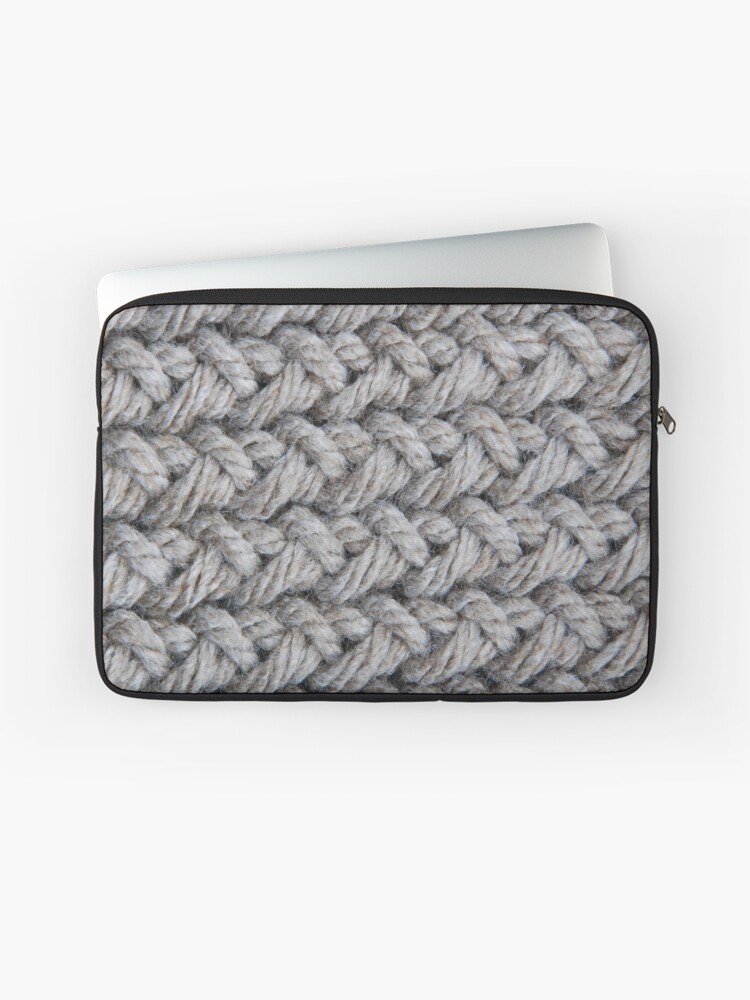 Hip Grey Sweater Texture Chunky Knit Laptop Sleeve By Lfang77 Redbubble