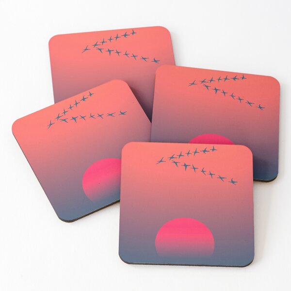 Item preview, Red sun flock of birds flying designed and sold by JD369.