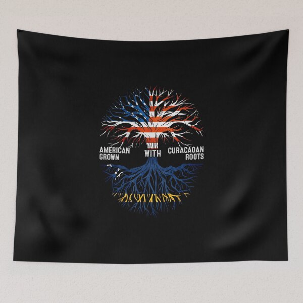 Item preview, American Grown With Curacaoan Roots Curacao Flag designed and sold by MoHaCo.