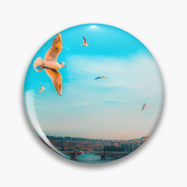 Item preview, flock of birds flying blue sky designed and sold by JD369.