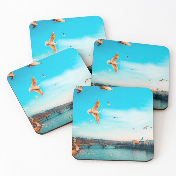 Item preview, flock of birds flying blue sky designed and sold by JD369.