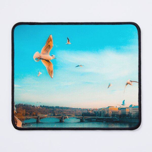 Item preview, flock of birds flying blue sky designed and sold by JD369.