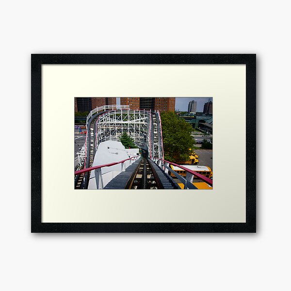 Ride the Coney Island Cyclone Framed Art Print