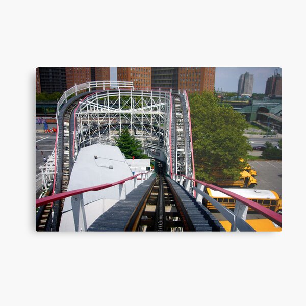 Ride the Coney Island Cyclone Metal Print