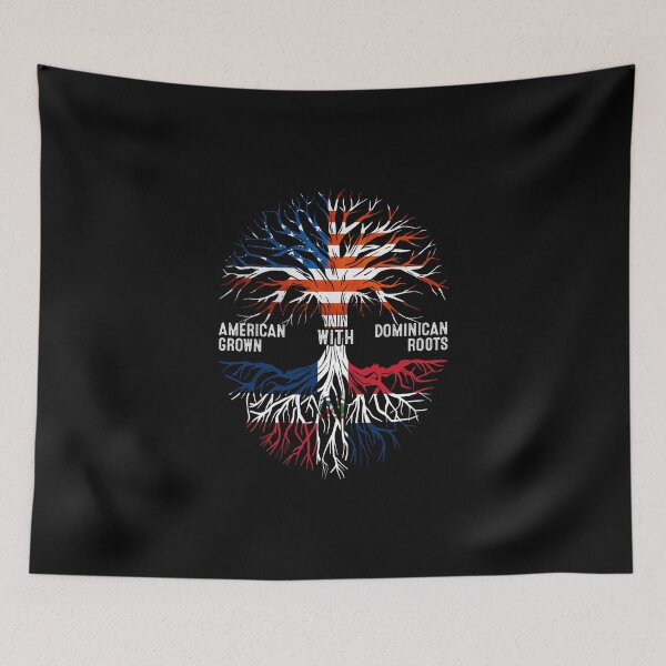 Item preview, American Grown With Dominican Roots Tree Dominican Republic Flag designed and sold by MoHaCo.
