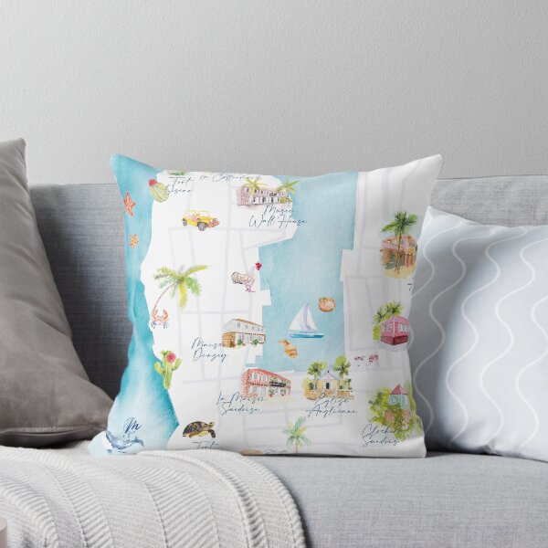 Item preview, Map of Saint-Barthélemy's districts - Gustavia designed and sold by MoonStBarth.