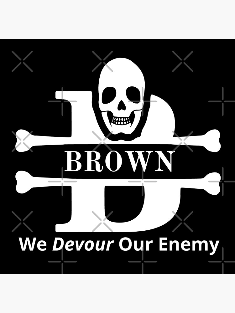 "Brown Family Monogram displays proud family characteristics" Poster