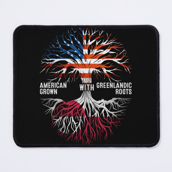 Item preview, American Grown With Greenlandic Roots Greenland Flag designed and sold by MoHaCo.