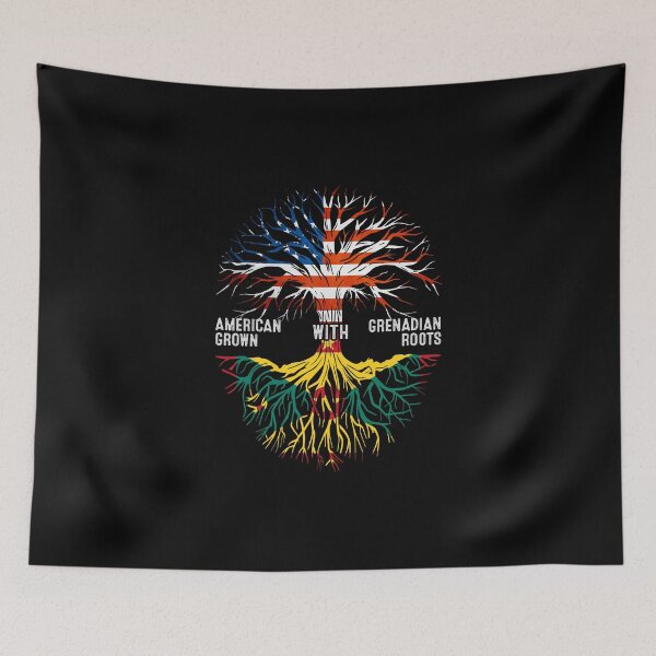 Item preview, American Grown With Grenadian Roots Tree Grenada Flag designed and sold by MoHaCo.