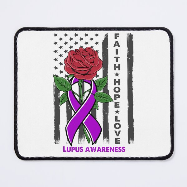 Item preview, Faith Hope Love Lupus Awareness American Flag designed and sold by Kohend.