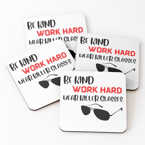 Item preview, Be Kind Work Hard Wear Glasses | funny designed and sold by PrintLess-77.