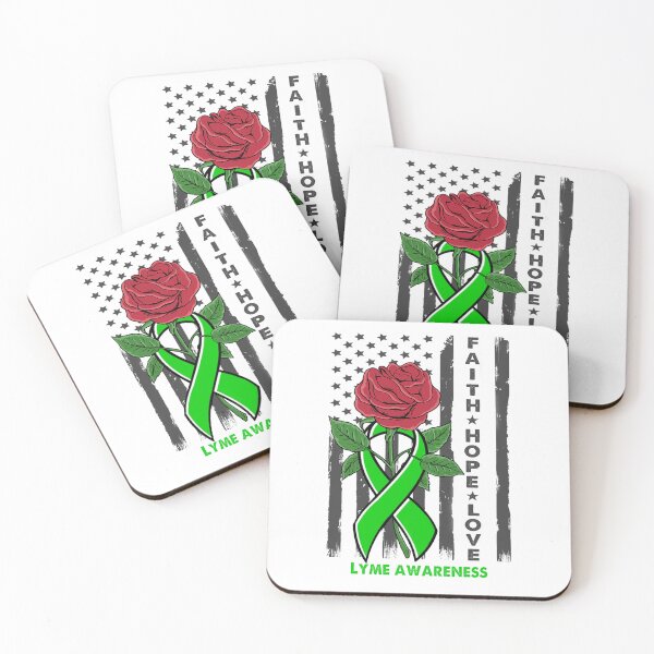 Item preview, Faith Hope Love Lyme Awareness American Flag designed and sold by Kohend.