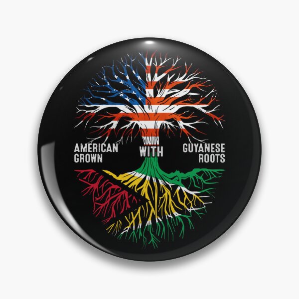Item preview, American Grown With Guyanese Roots Tree Guyana Flag designed and sold by MoHaCo.