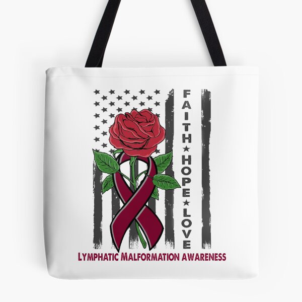 Item preview, Faith Hope Love Lymphatic Malformation Awareness American Flag designed and sold by Kohend.
